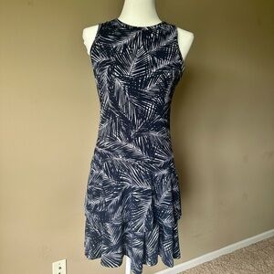 Michael Kors Navy Blue Palm Dress